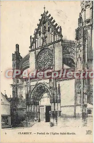 Ansichtskarte AK Clamecy Portail de l'Eglise Saint Martin