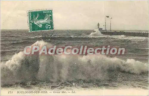 Cartes postales Boulogne sur Mer Grosse Mer