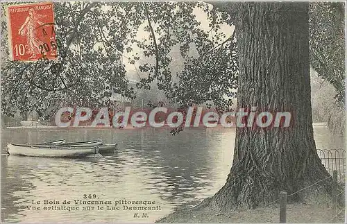 Cartes postales Le Bois de Vicennes pittoresque vue artistique sur le Lac Daumesnil