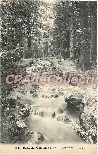 Cartes postales Bois de Vicennes Cascadees