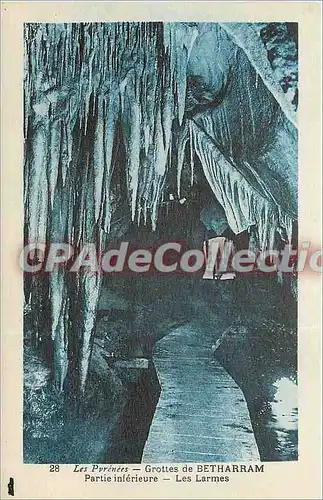 Cartes postales Pyrenees Grottes de Betharram Partie inferieure les Larmes