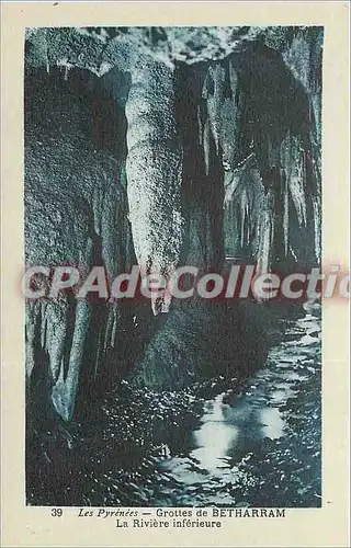 Cartes postales Pyrenees Grottes de Betharram la rivi�re inf�rieure