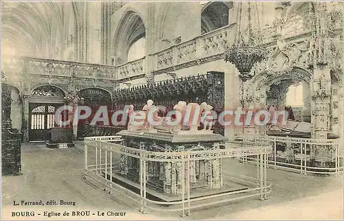 Cartes postales Bourg Eglise de Brou le choeur