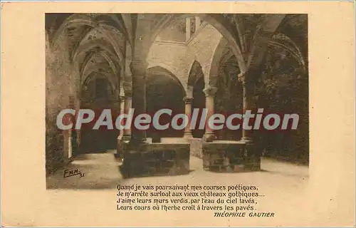 Cartes postales Th�ophile Gautier vieux ch�teaux gothiques