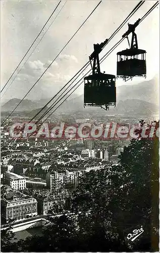Cartes postales Les Belles Alpes Francaises Grenoble Telepherique de la Bastille
