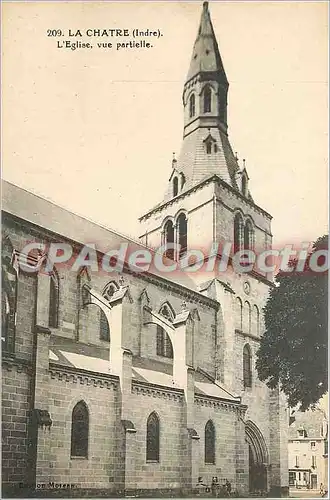 Cartes postales La Chartre (Indre) L'Eglise vue partielle