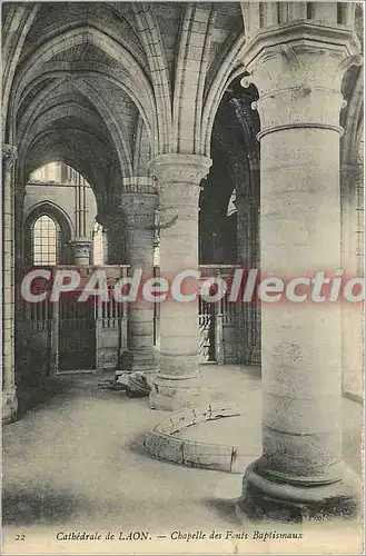 Cartes postales Cathedrale de Laon Chapelle des Fonts Baptismaux