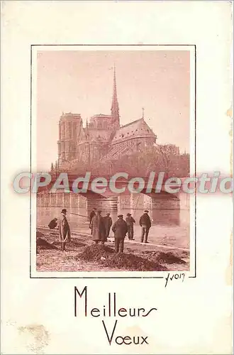 Cartes postales Meilleur Voeux Paris N D