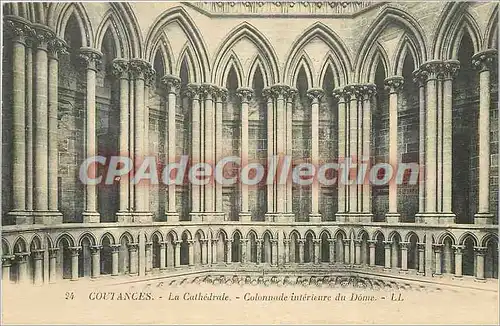 Cartes postales Coutances la Cathedrale Colonnade interieure du Dome