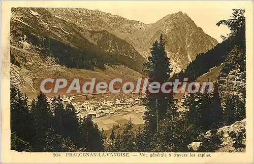 Cartes postales Pralognan la Vanoise Vue generale a travers les sapins