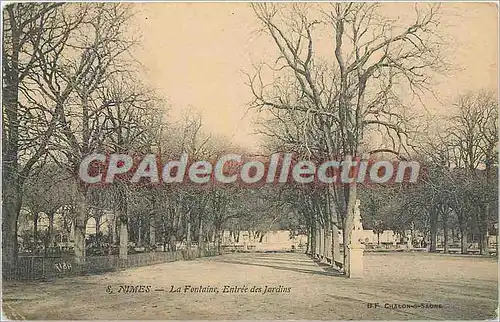 Cartes postales Nimes La Fontaine Entree des Jardins