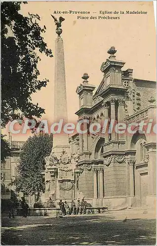 Cartes postales Aix en Provence Eglise de la Madeleine Place des Pecheurs