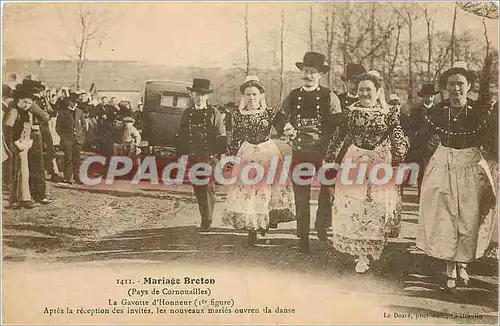 Ansichtskarte AK Mariage Breton (Pays de Cornouailles) La Gavotte d'Honneur (Ier figure)