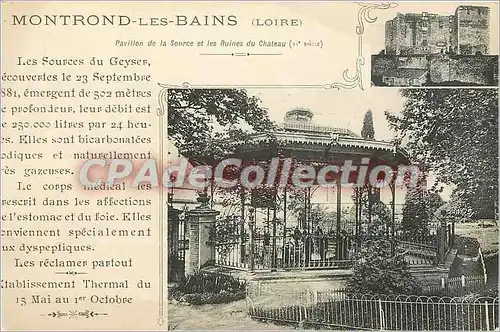 Cartes postales Montrond les Bains (Loire) Les Sources du Geyser