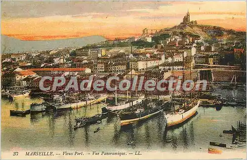 Cartes postales Marseille Vieux Port Vue panoramique