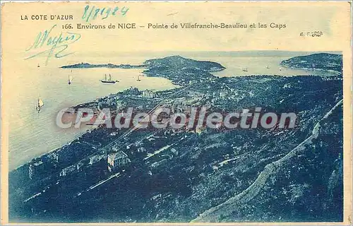 Cartes postales Env de Nice Pointe de Villefranche Beaulieu et les Caps