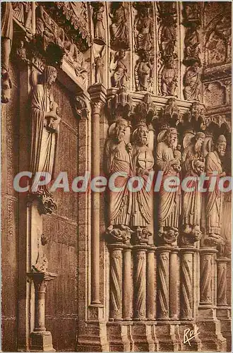 Ansichtskarte AK Chartres La Cathedrale Portail (XIIIe s) Au trumeau Ste Anne