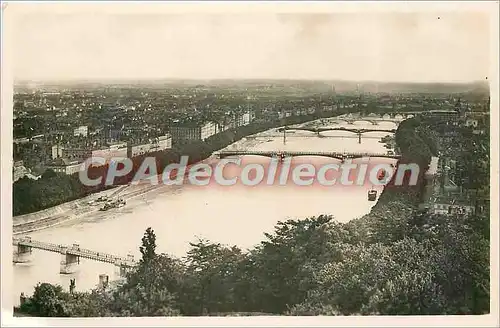 Cartes postales Lyon Perspective des ponts sur le Rhone