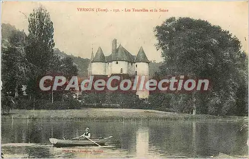 Ansichtskarte AK Vernon (Eure) les Tourelles et la Seine