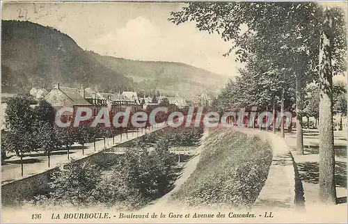 Cartes postales La Bourboule Boulevard de la Gare et Avenue des Cascades