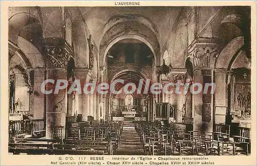 Cartes postales Besse Interieur de l'Eglise Chapiteaux remarquables