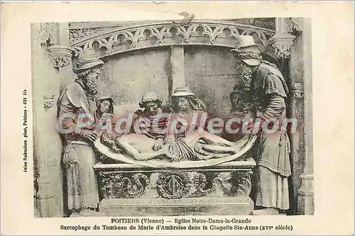 Cartes postales Poitiers (Vienne) Eglise N D la Grande