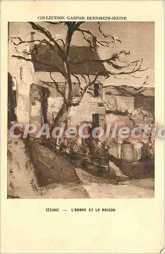 Cartes postales Cezanne L'Arbre et la Maison