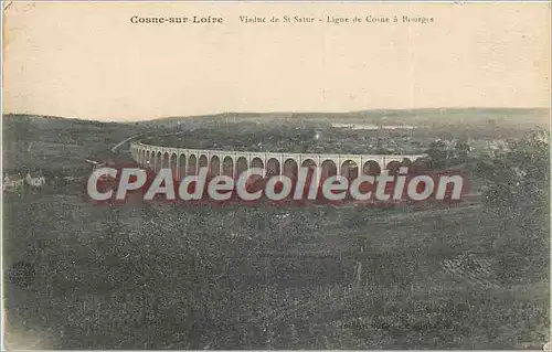 Cartes postales Cosne sur Loire Viaduc de St Satue Lagne de Cosne a Bourges