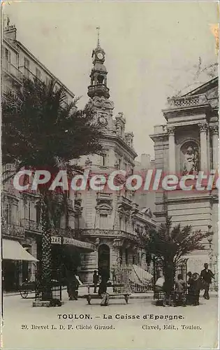 Cartes postales Toulon La Caisse d'Epargne