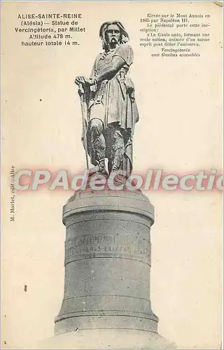 Cartes postales Alise Sainte Reine (Alesia) Statue de Vercingetorix