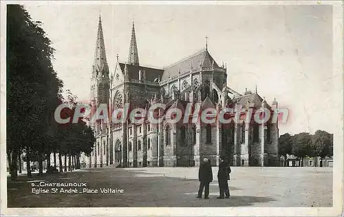 Cartes postales Chateauroux Eglise St Andre Place Voltaire