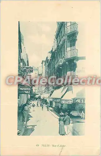 Cartes postales Toulon Rue d'Alger