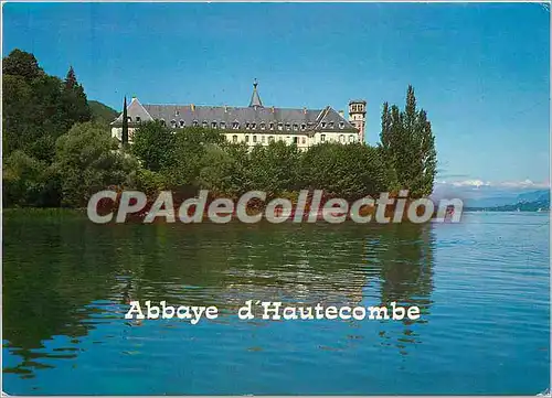 Moderne Karte Abbaye d'Hautecombe sur le bord du lac du Bourget (Savoie)