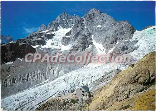 Cartes postales moderne Massif de L'Oisans Refuge et Glacier Blanc les Ecrins (4104 m)