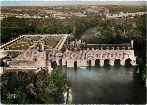 Cartes postales moderne En Touraine les chateaux de la Loire Chenouceaux (I et L) Vue aerienne le chateau et ses jardin