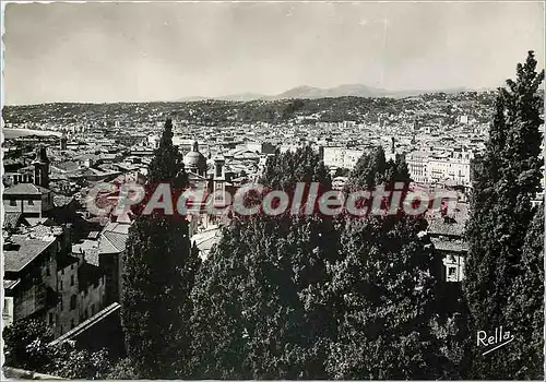 Moderne Karte La Cote d'Azur Nice Vue prise de la Colline du Chateau