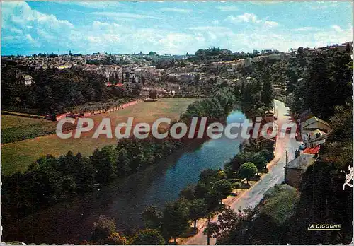 Moderne Karte Poitiers (Vienne) Le Clain et la route de Paris