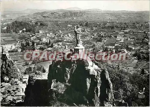 Cartes postales moderne Le Puy (Hte Loire) Sur la Plateforme du Rocher Corneille (Haut au dessus de l'Hotel de Ville 13