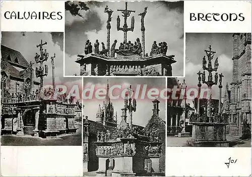 Cartes postales moderne Calvaires de Bretagne Plougastel Daoulas Pleyben Guimiliau et Saint Thegonnec