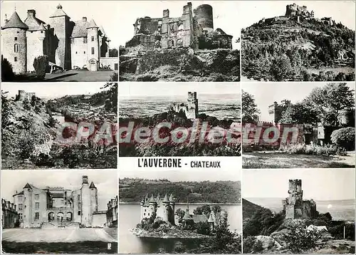 Moderne Karte L'Auvergne Chateaux Chateaux de Cordes Murol Chateaux de Chouvigny