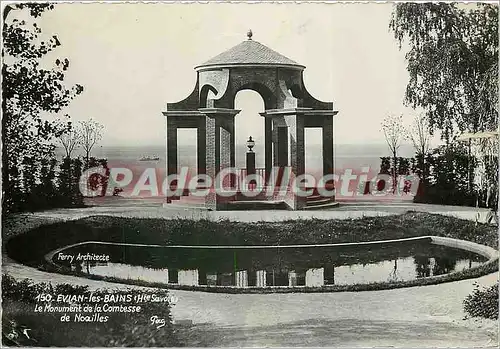 Moderne Karte Evian les Bains (Savoie) Le Monument de la Comtesse de Boailles