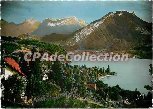 Cartes postales moderne Lac d'Annecy (Hte Sav) Menthon et le Massif des Bourges