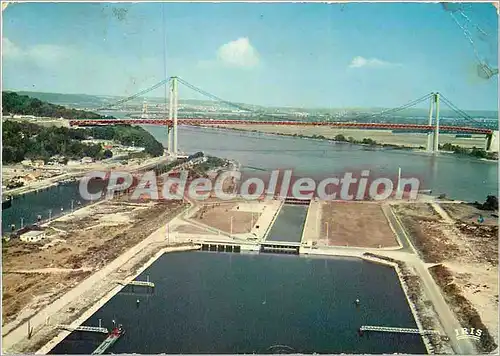 Cartes postales moderne Le Pont de Tancarville et la nouvelle Ecluse Le Pont mise en oeuvre le 2 juilet 1959