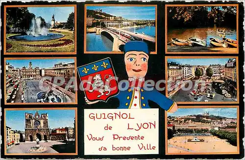 Cartes postales moderne Guignol de Lyon vous presente sa bonne Ville