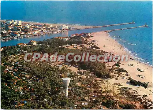 Cartes postales moderne La Tamarissoere (Herault) Vue generale panoramique avec au fond les 2 Phares et le Grau d'Agde