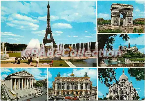 Cartes postales moderne Paris et ses Merveilles la Tour Eiffel l'arc de triomphe de l'Etoile