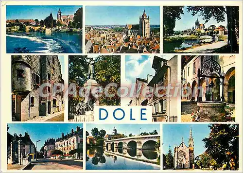Cartes postales moderne Dole (Jura) Barrage sur le Doubs la Basilique les bords du Canal