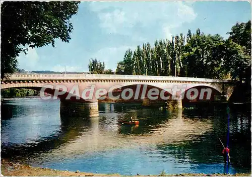 Cartes postales moderne Besancon (Doubs) Le Pont de la republique sur le Doubs (Coin de peche des Bisontins)