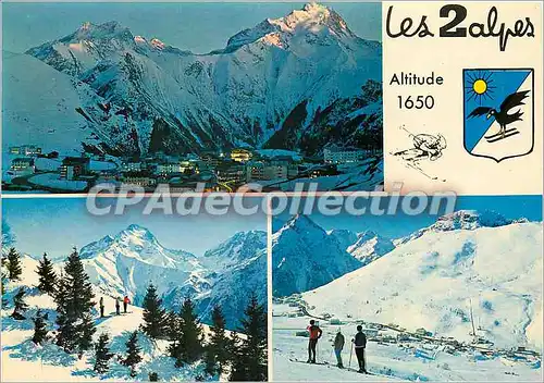 Cartes postales moderne Les 2 Alpes Vues generales la Muzelle (3459 m)