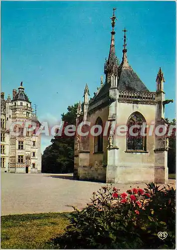 Moderne Karte Route Jacques Coeur Chateau de Meillant (Cher) La Chapelle et la Tour du Lion